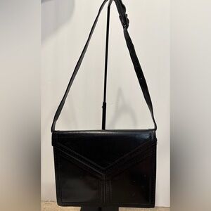 YSL Vintage Leather Shoulder Y Pattern Crossbody/Clutch
